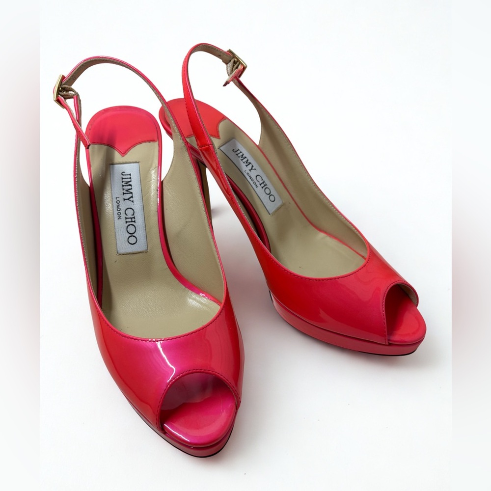 Jimmy Choo Pink Patent Leather Heels
